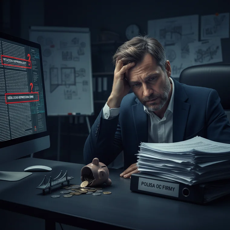 Właściciel firmy konsultujący decyzję ubezpieczyciela o odmowie wypłaty odszkodowania z OC za błąd w usłudze