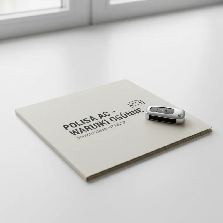 Przedsiębiorca analizuje polisę AC i wybór warsztatu naprawczego dla auta firmowego, aby nie stracić odszkodowania z autocasco