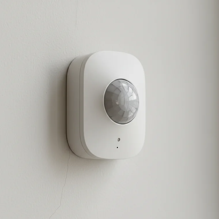 Przykładowy montaż alarmu w małym biurze w kamienicy, z czujnikami ruchu i centralą alarmową dopasowaną do starego budynku