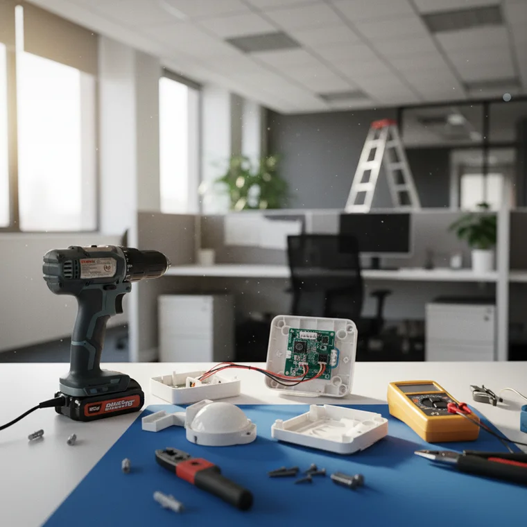 Samodzielny montaż czujek ruchu w biurze open space - czy to możliwe?