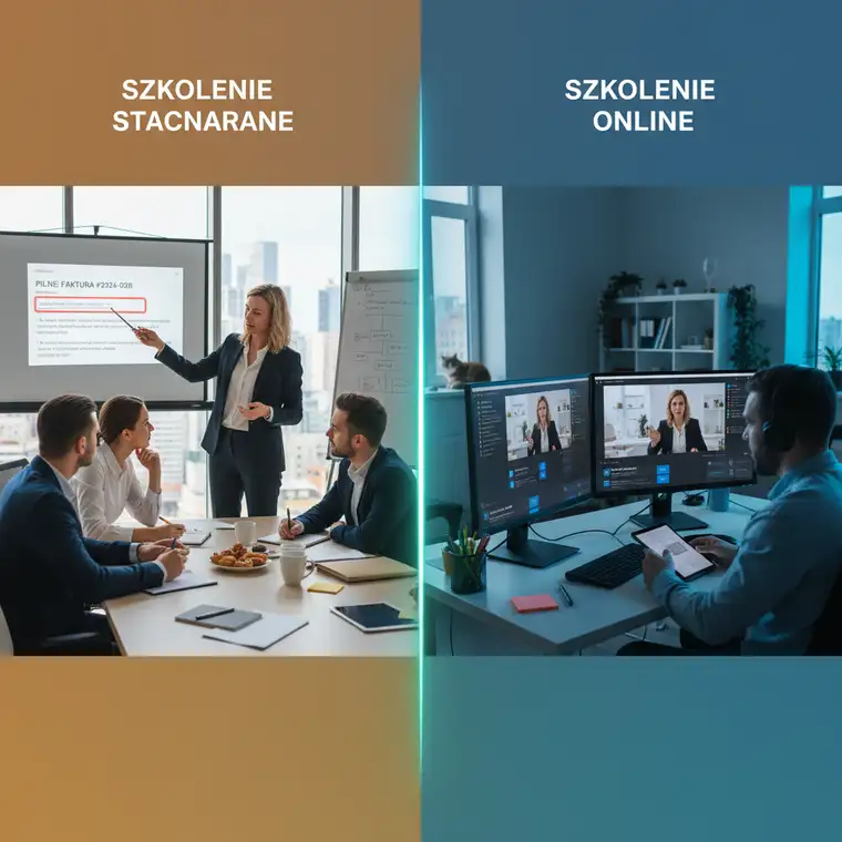 Zespół mikrofirmy przy komputerach realizuje modułowe szkolenie online z bezpieczeństwa e-mail i ochrony przed phishingiem