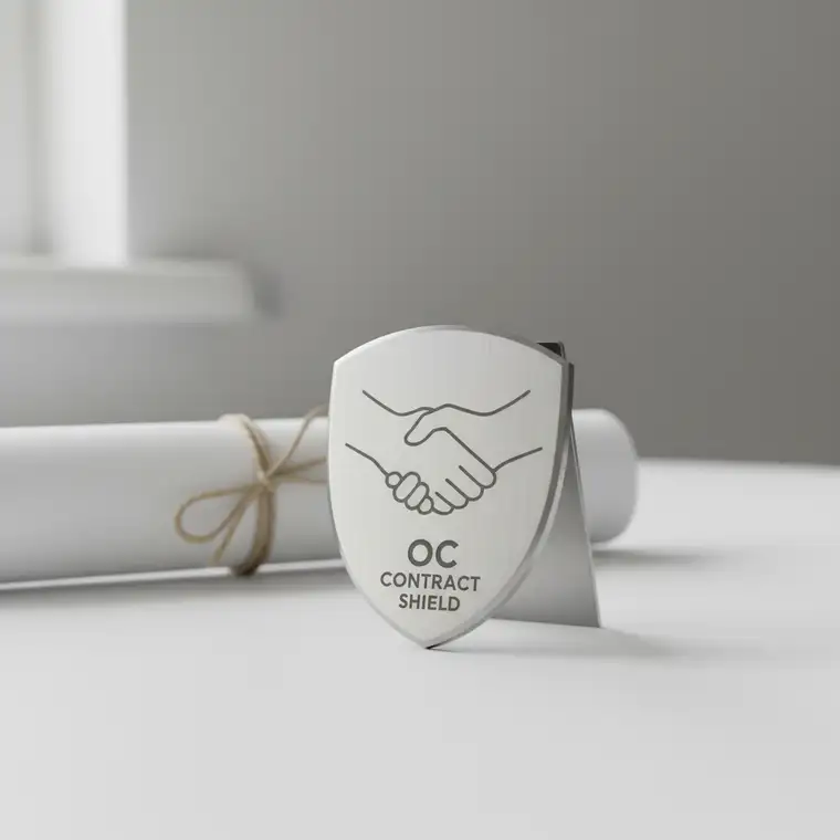 Sala konferencyjna, przedsiębiorcy analizują umowę dostawy i zakres odpowiedzialności OC firmy, aby ograniczyć skutki opóźnienia w dostawie