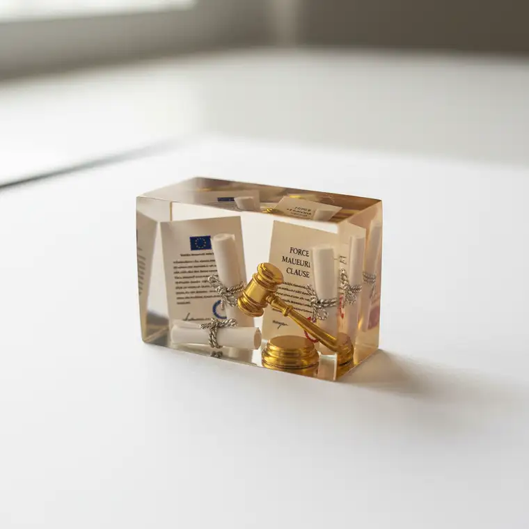 Przedsiębiorcy negocjują zapisy klauzuli siły wyższej w umowie z klientem z UE, analizując ryzyka i zabezpieczenia firmy