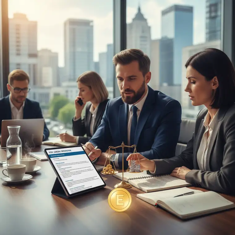 Zespół analizuje wyniki KPI z rocznej umowy serwisowej, ustalając warunki prawa odstąpienia opartego na efektywności