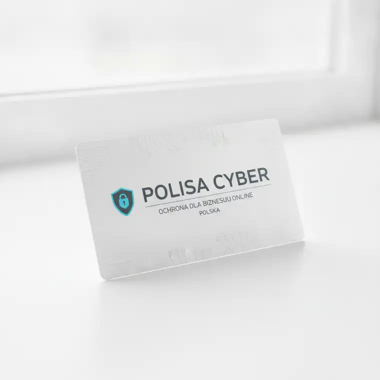 Dwójka właścicieli małej agencji marketingowej analizuje polisę cyber przy laptopie, omawiając ryzyka cyberataków dla ich firmy online